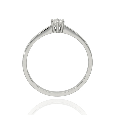 Fehér arany gyűrű 51-es méret (B45975)